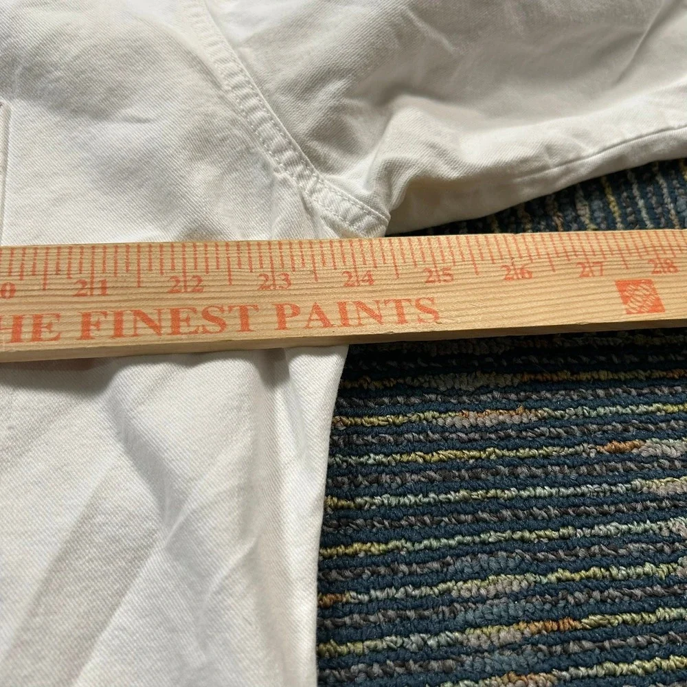 Levi's Button Up Shirt XL White Red Tab Denim Jean Long Sleeve Workwear